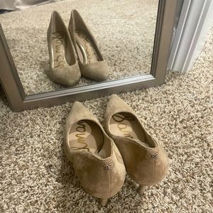 Sam Edelman TAN suede heels